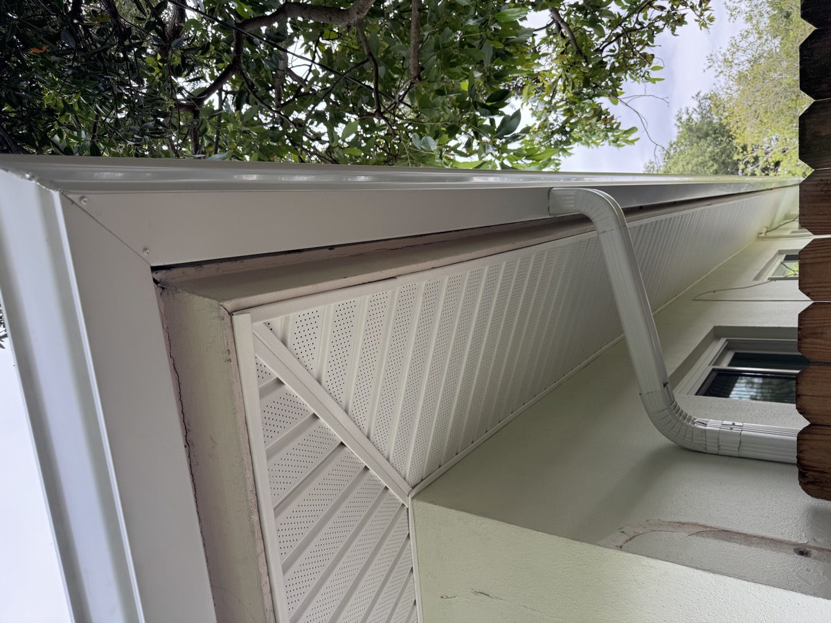 Seamless gutters and soffit